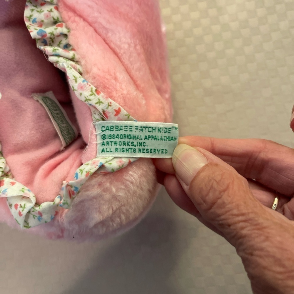 Cabbage Patch Kids vintage kids pink slippers blonde doll Size 2-3. - Picture 10 of 10